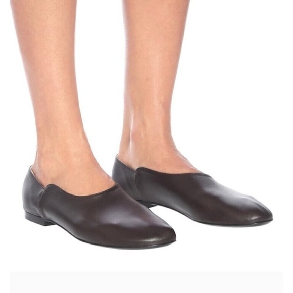 THE ROW Boheme Slipped Flats in Dark purple Leather  Size EUR 42/USA  11 - Picture 2 of 11